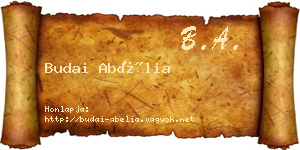 Budai Abélia névjegykártya